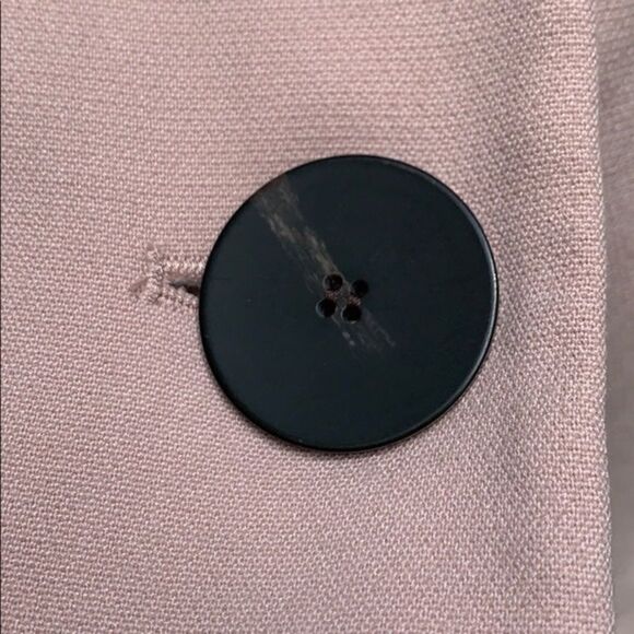 Zara Nude Pink Blazer Jacket with Ruffle on Sleeve Hem NWT - Picture 8 of 9